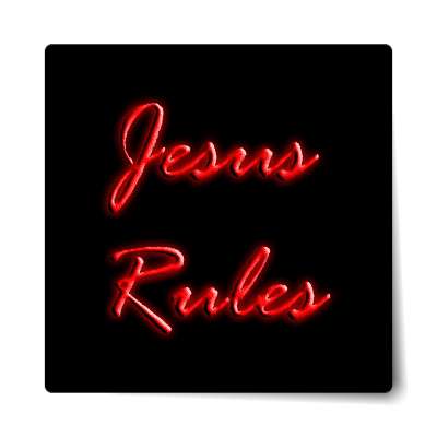 jesus rules sticker