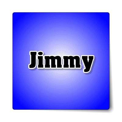 jimmy male name blue sticker