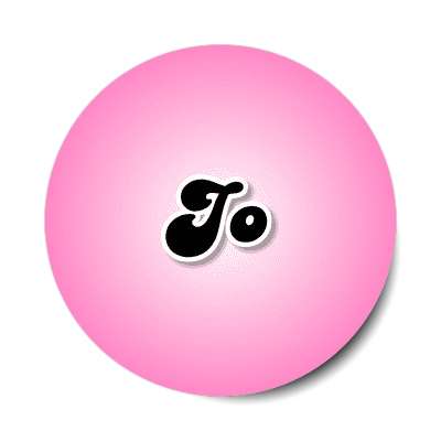 jo female name pink sticker