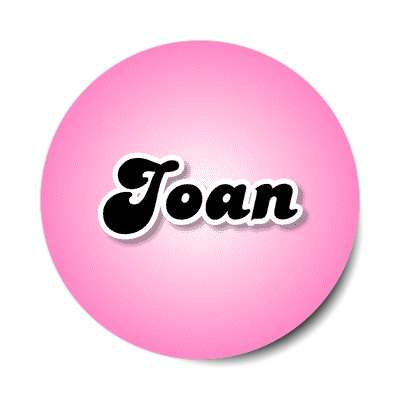 joan female name pink sticker