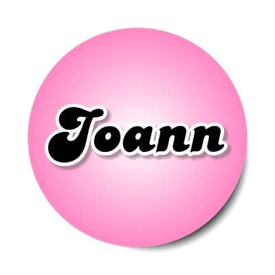 joann female name pink sticker
