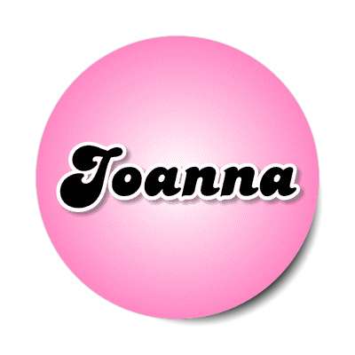 joanna female name pink sticker