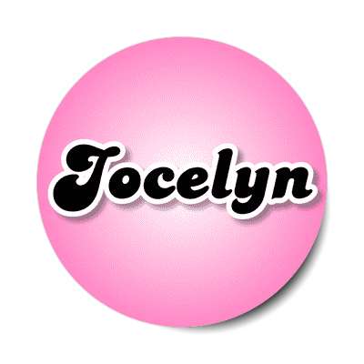 jocelyn female name pink sticker