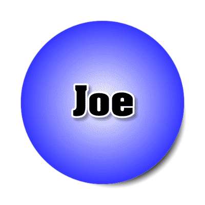 joe male name blue sticker