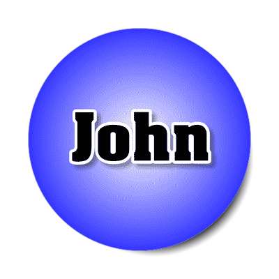 john male name blue sticker