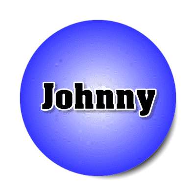 johnny male name blue sticker