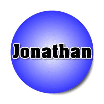 jonathan male name blue sticker