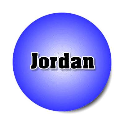 jordan male name blue sticker