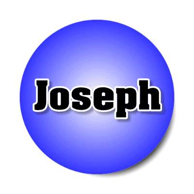 joseph male name blue sticker