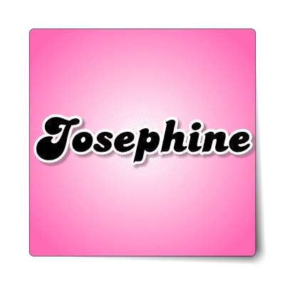 josephine female name pink sticker