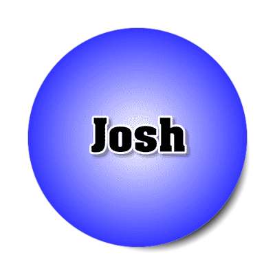 josh male name blue sticker