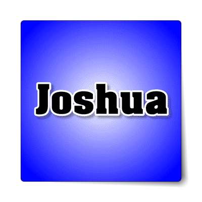 joshua male name blue sticker