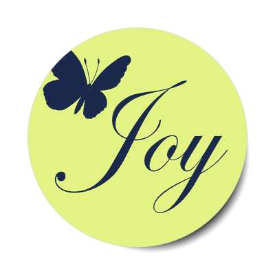 joy butterfly silhouette sticker