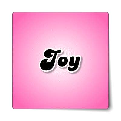 joy female name pink sticker