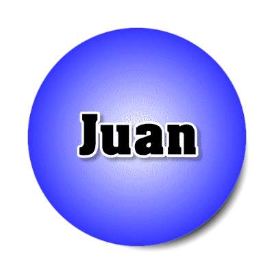 juan male name blue sticker