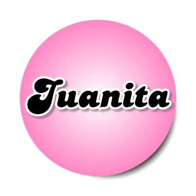 juanita female name pink sticker
