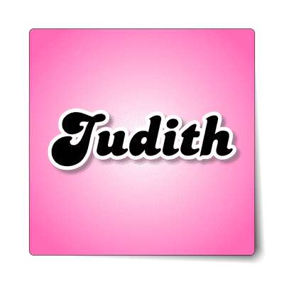 judith female name pink sticker
