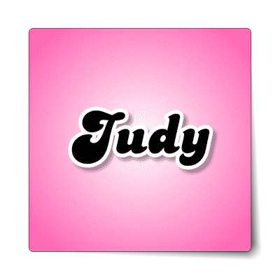 judy female name pink sticker