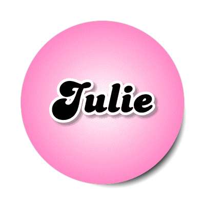 julie female name pink sticker