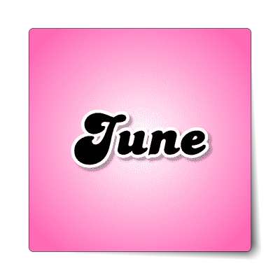 june female name pink sticker