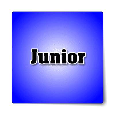 junior male name blue sticker