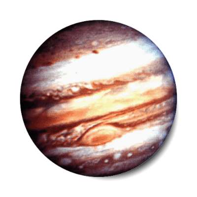 jupiter fifth planet from sun solar system sticker