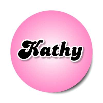 kathy female name pink sticker