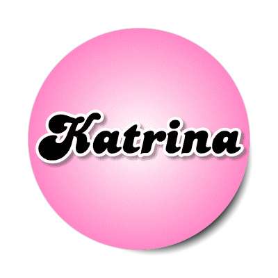 katrina female name pink sticker
