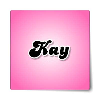 kay female name pink sticker
