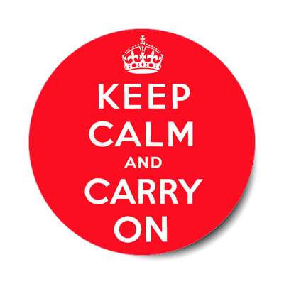 keep calm and carry on sticker