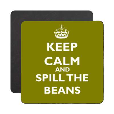 keep calm and spill the beans magnet