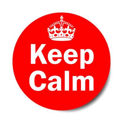 keep calm sticker