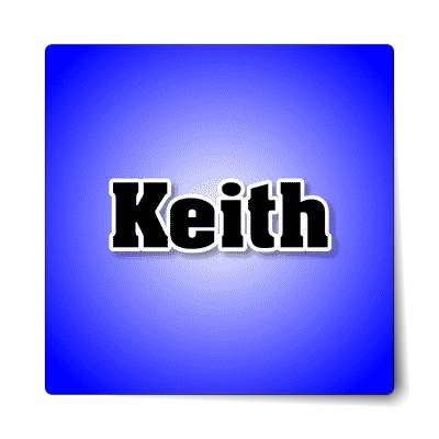 keith male name blue sticker