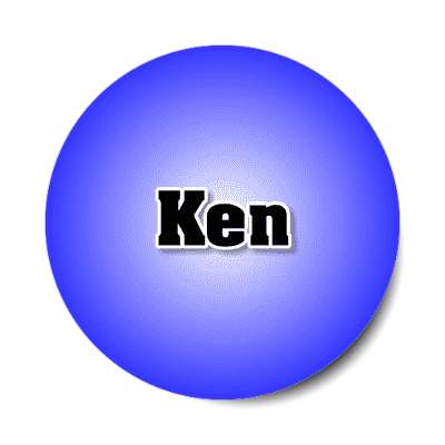ken male name blue sticker