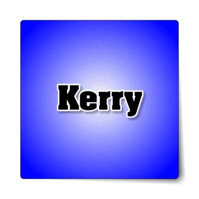 kerry male name blue sticker