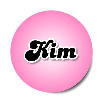 kim female name pink sticker