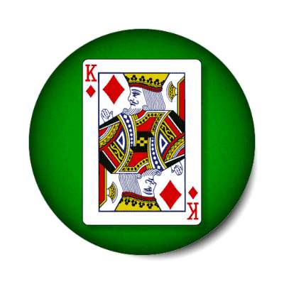 king of diamonds playing card stickers, magnet