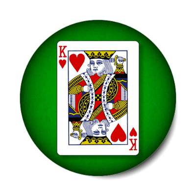king of hearts playing card stickers, magnet