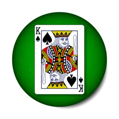 king of spades playing card stickers, magnet