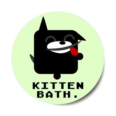 kitten bath cartoon cute animal sticker