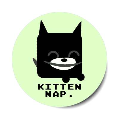 kitten nap cartoon cute animal sticker