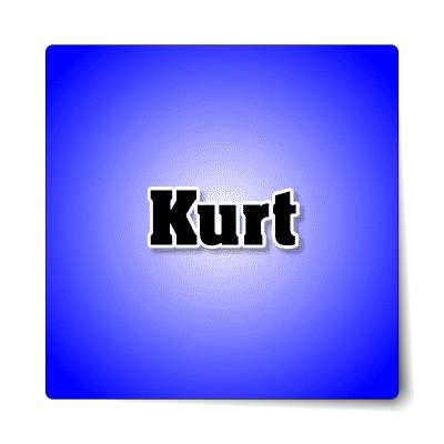 kurt male name blue sticker