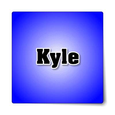 kyle male name blue sticker