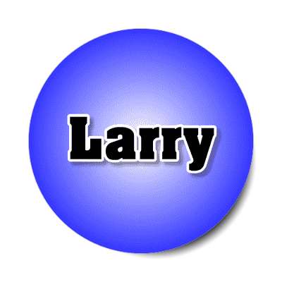 larry male name blue sticker