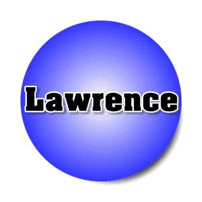 lawrence male name blue sticker