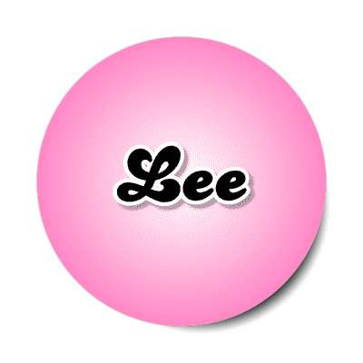 lee female name pink sticker
