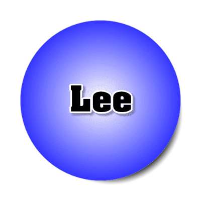 lee male name blue sticker