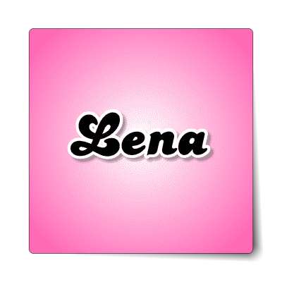 lena female name pink sticker