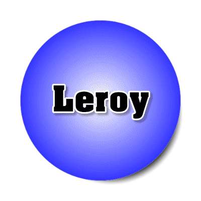 leroy male name blue sticker