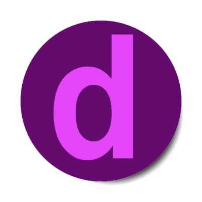 letter d lowercase purple sticker